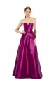 Comprar línea A Cuello en V Satén Largo Vestidos de dama de honor / Vestidos de fiesta