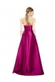Comprar línea A Cuello en V Satén Largo Vestidos de dama de honor / Vestidos de fiesta