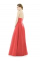 Comprar línea A Cuello joya Satén Largo Vestidos de dama de honor