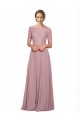 Comprar línea A Hombros Descubiertos Gasa Encaje Largo Vestidos de dama de honor / Vestidos de fiesta