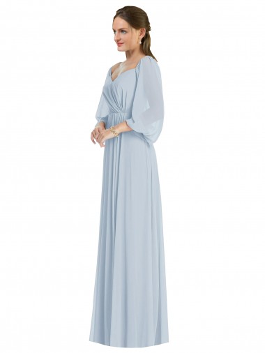 Comprar línea A Hombros Descubiertos Gasa Largo Formales Vestidos de dama de honor / Vestidos de noche