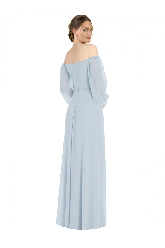 Comprar línea A Hombros Descubiertos Gasa Largo Formales Vestidos de dama de honor / Vestidos de noche