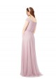 Comprar línea A Hombros Descubiertos Tul Largo Vestidos de dama de honor