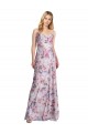 Comprar línea A Satén elástico Floral Largo Formales Vestidos de dama de honor / Vestidos de noche