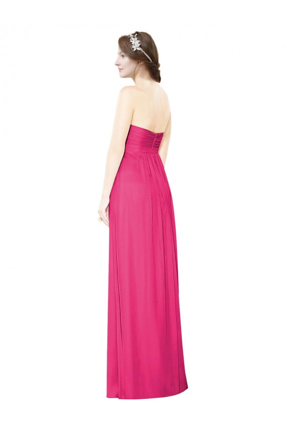 Comprar línea A Sin tirantes Gasa Largo Vestidos de dama de honor
