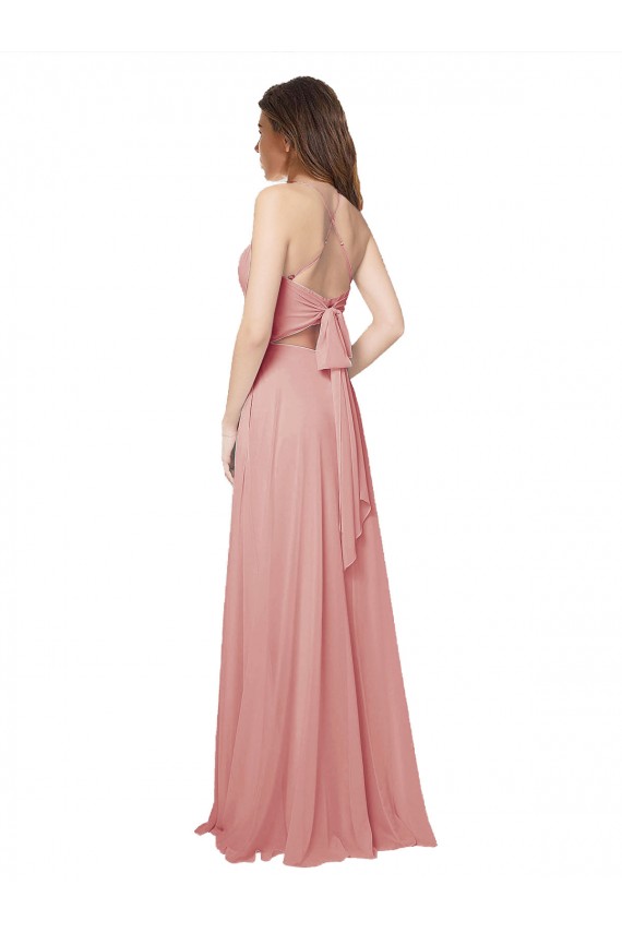 Comprar línea A Sin tirantes Gasa Largo Vestidos de dama de honor