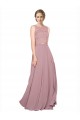 Comprar línea A Ilusión Gasa Encaje Largo Vestidos de dama de honor / Vestidos de fiesta